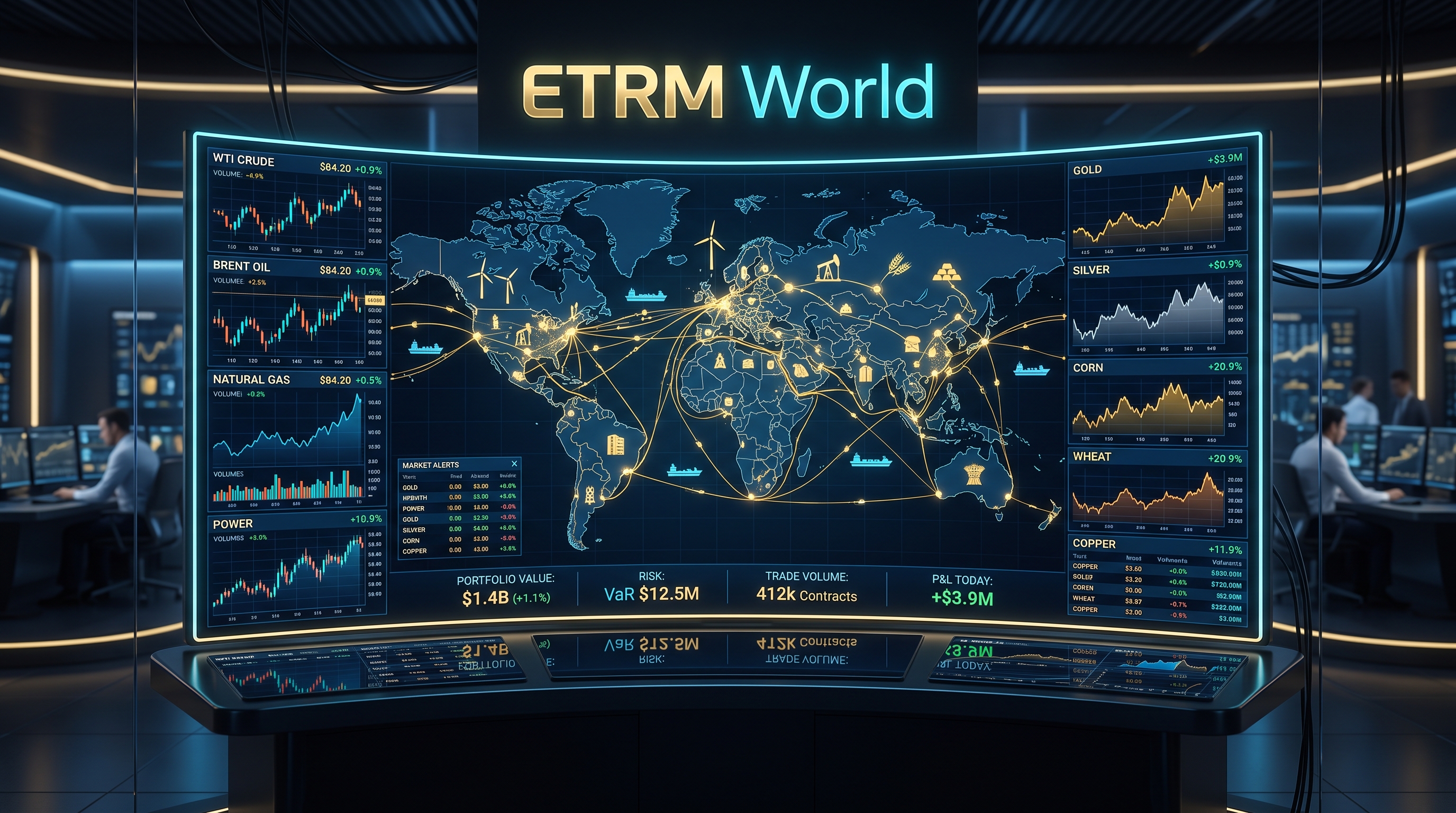 ETRM World - energy & commodity trading dashboard