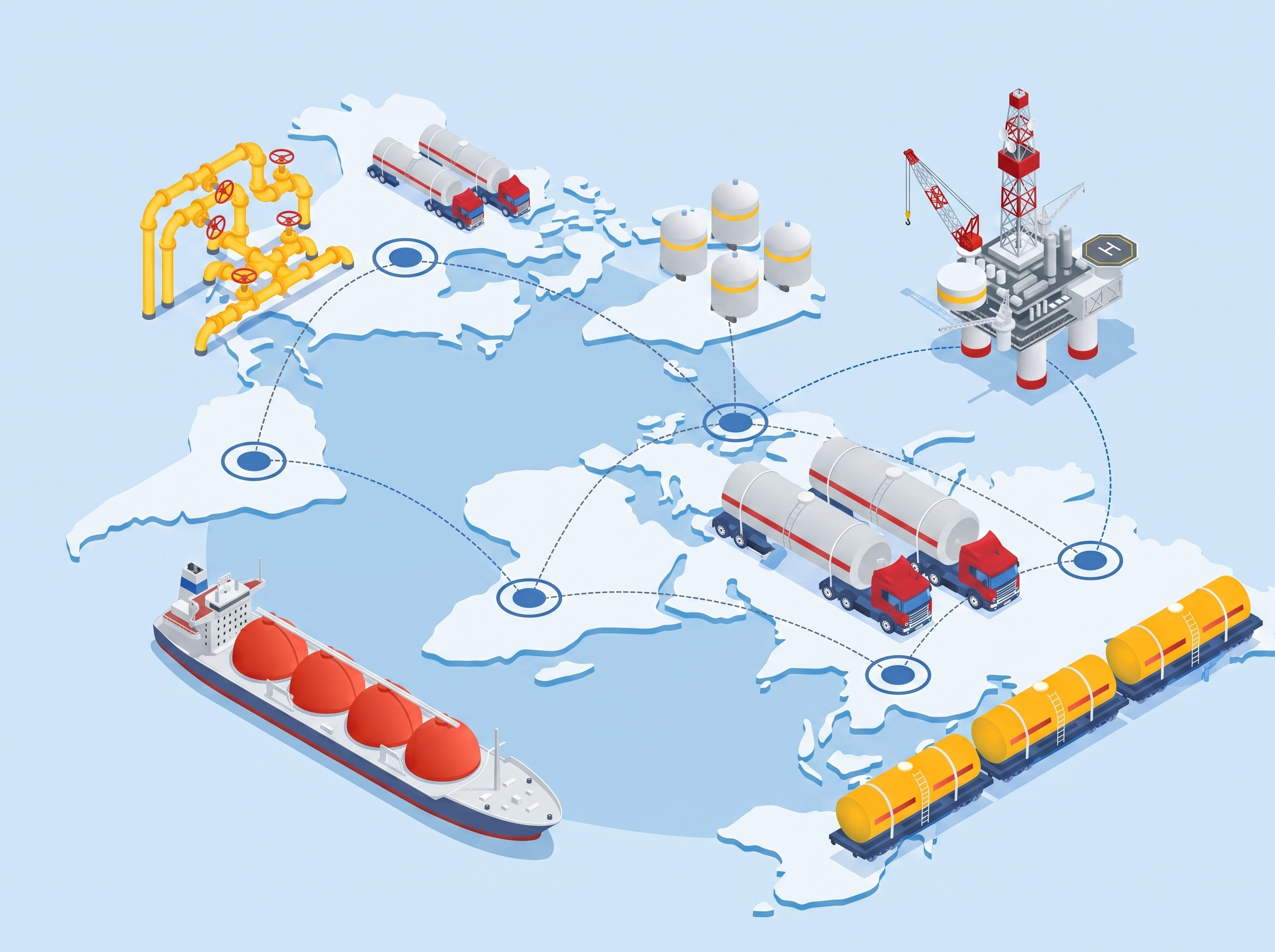 RightAngle — global energy logistics supply-chain map